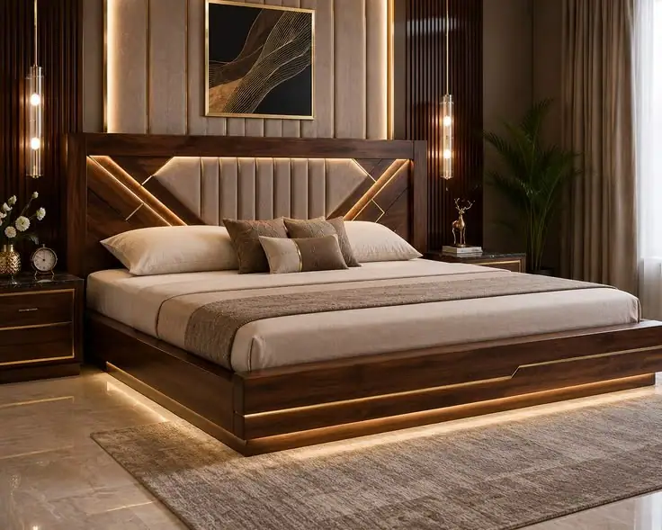 Bed and wardrobe furniture